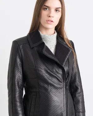 Janet Bonded Leather Coat