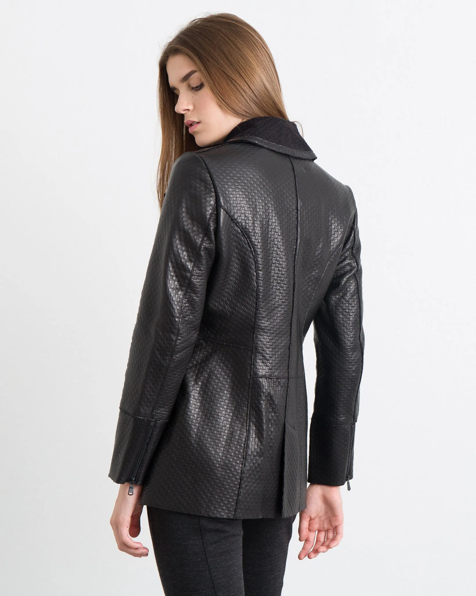 Janet Bonded Leather Coat