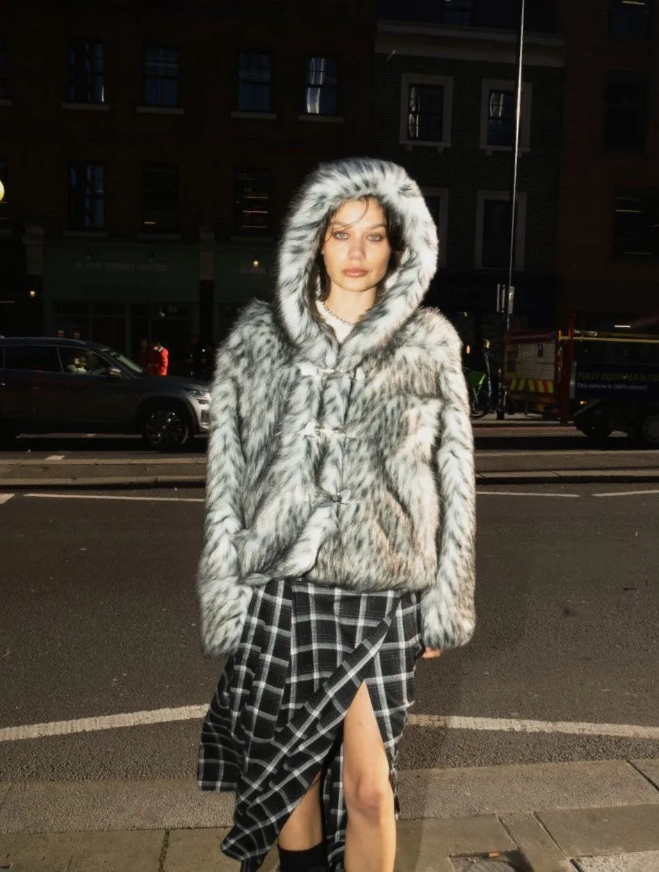 Julia Arctic White Faux Fur Coat