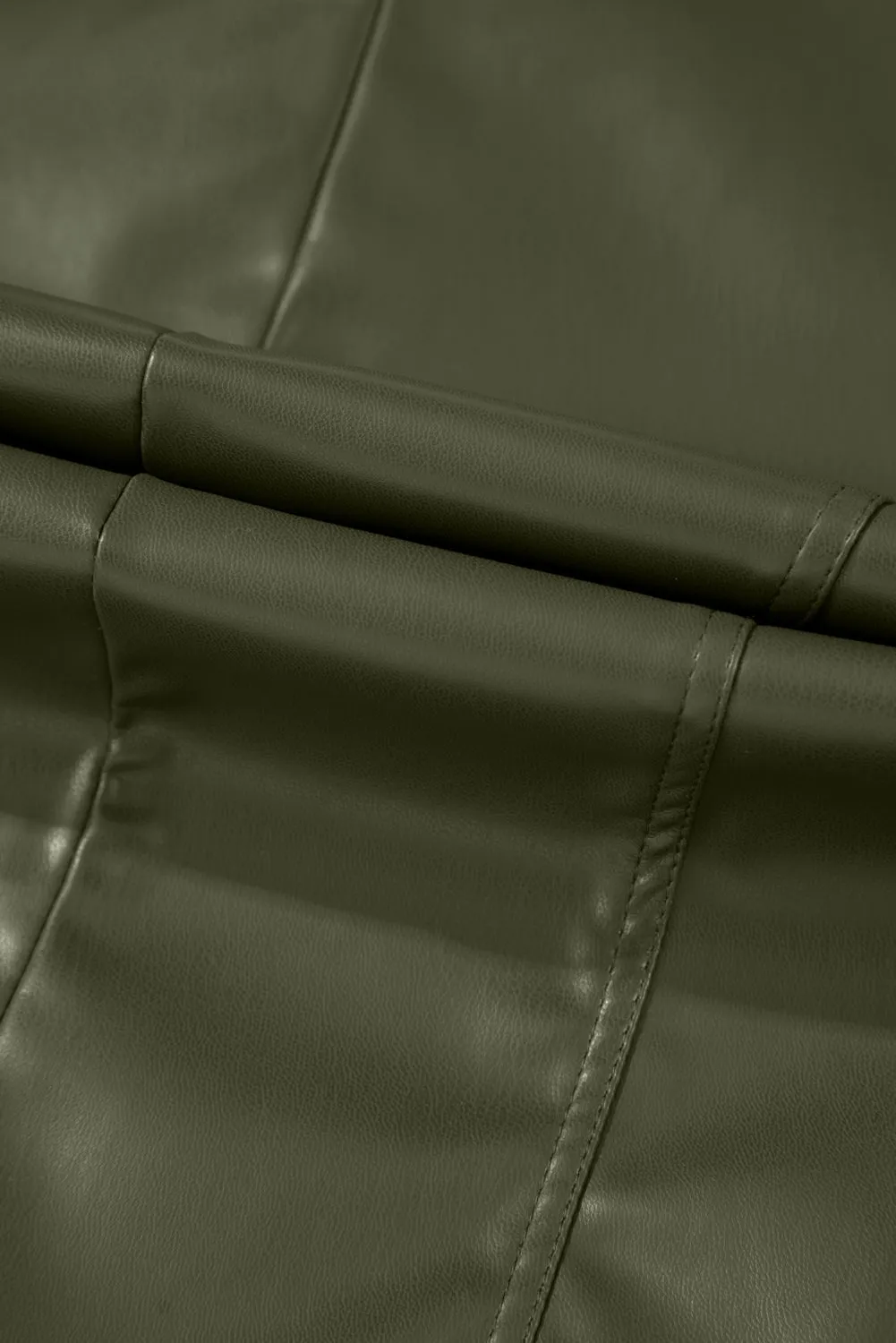 KaleaBoutique Solid Faux Leather Zipper Slim Fit Bomber Jacket