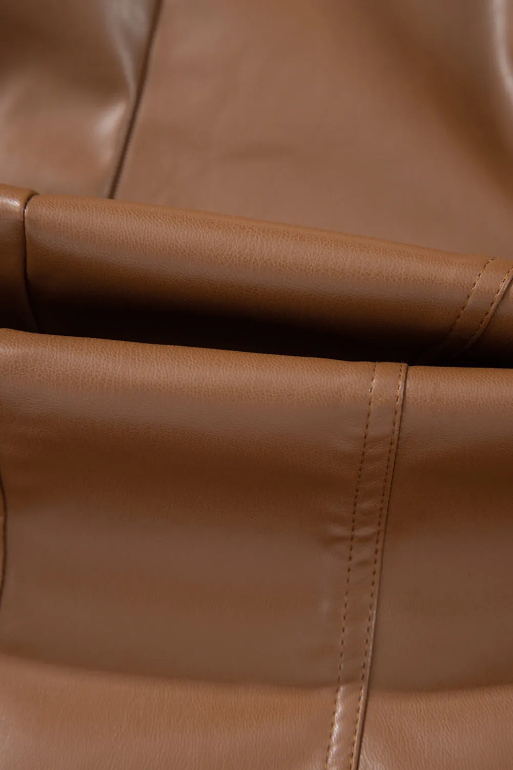 KaleaBoutique Solid Faux Leather Zipper Slim Fit Bomber Jacket
