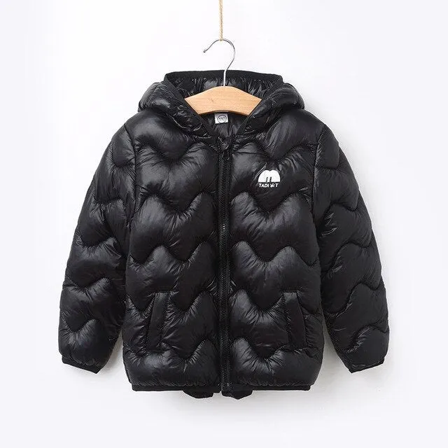 Kids Mickey Down Coats Boys Girls Winter Parkas