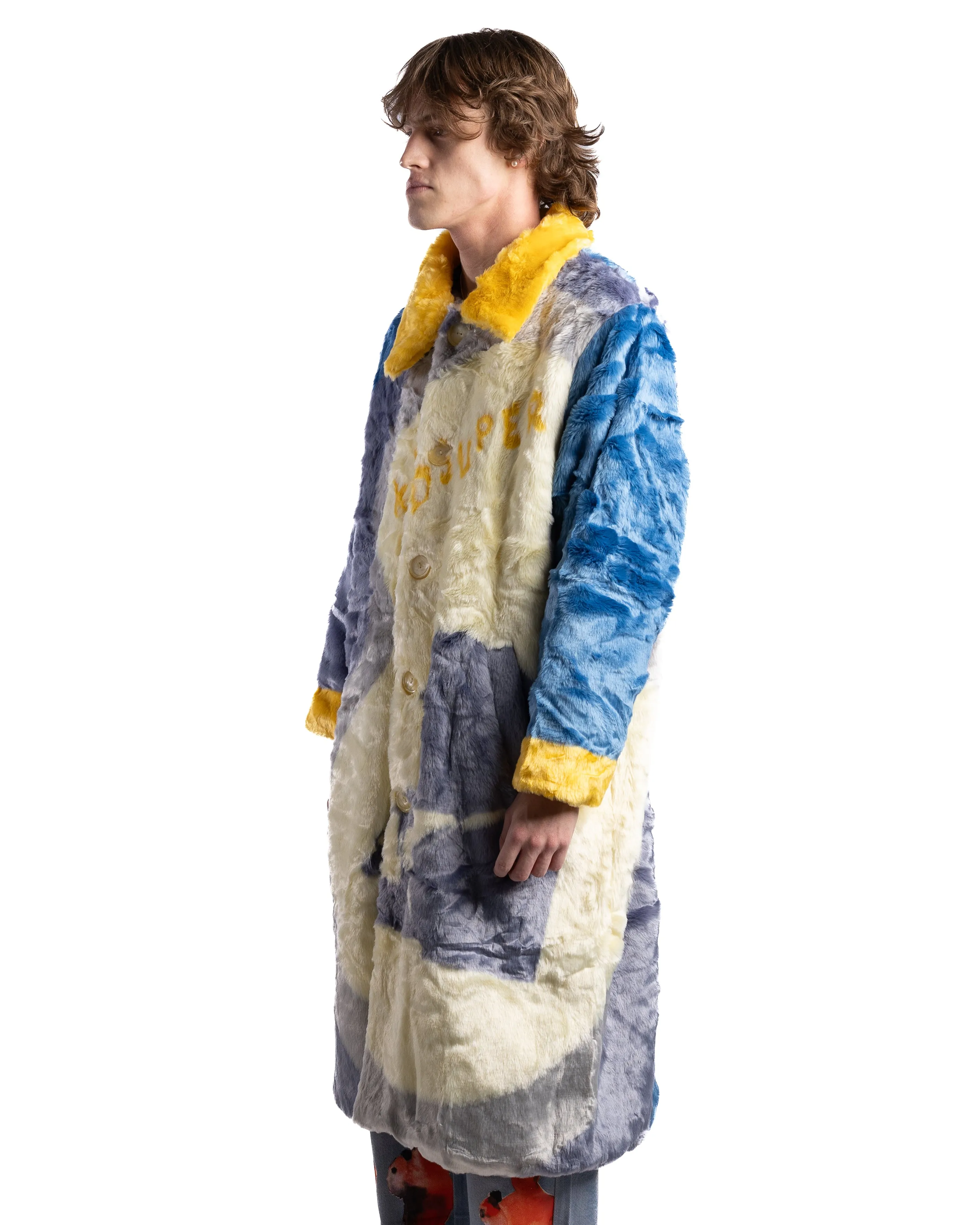 KidSuper Improve Furry Long Coat Multi