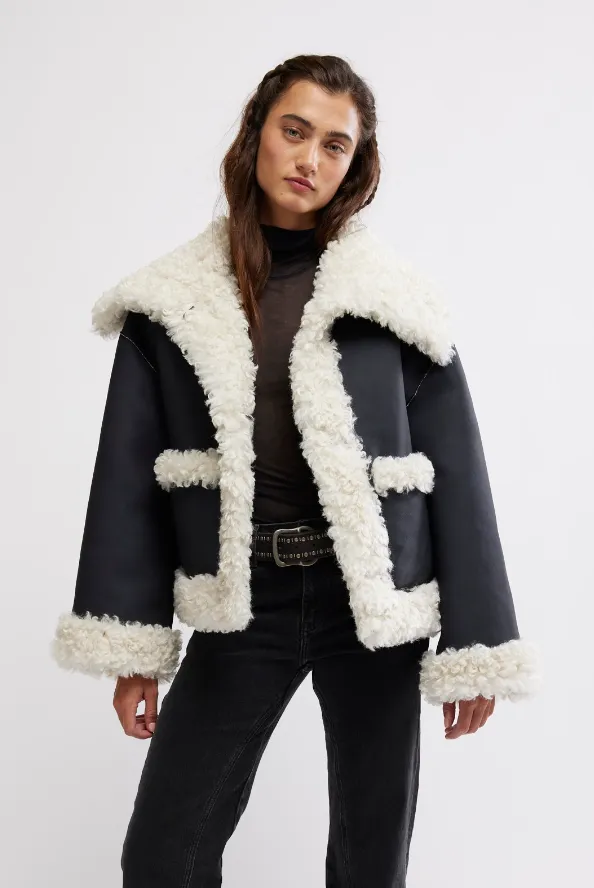 Kiki Sherpa Jacket Black