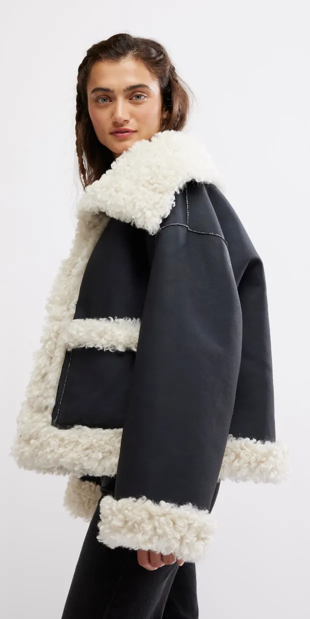 Kiki Sherpa Jacket Black