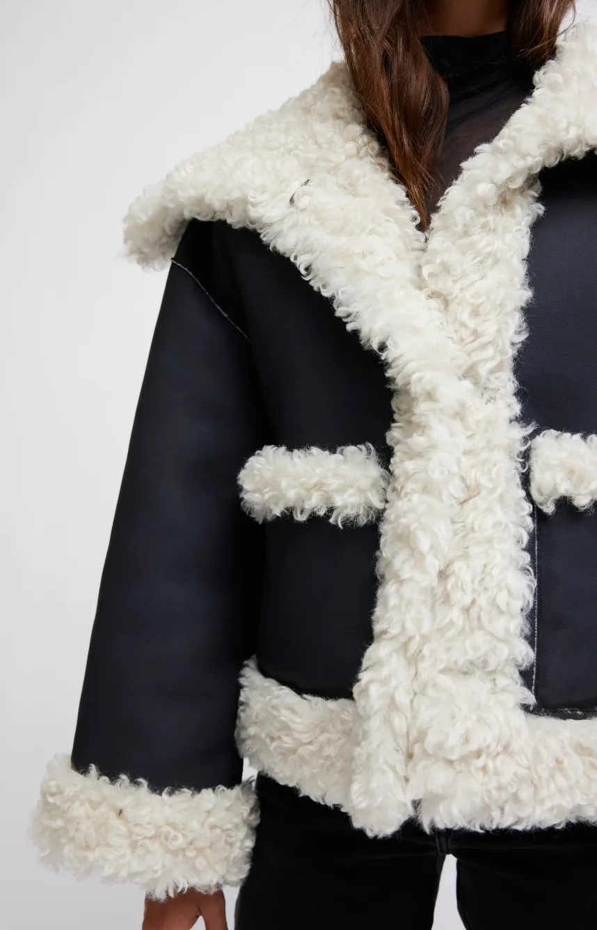Kiki Sherpa Jacket Black