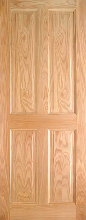 Lawrence Pre-Fin Oak 4 Panel ENGD Door 78x30