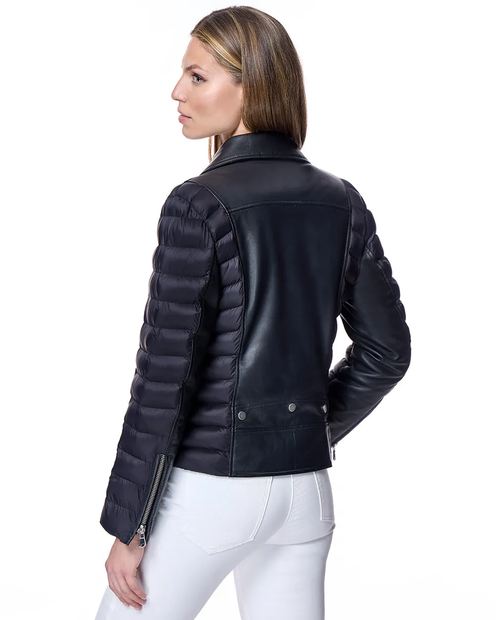 Leather Puffer Jacket