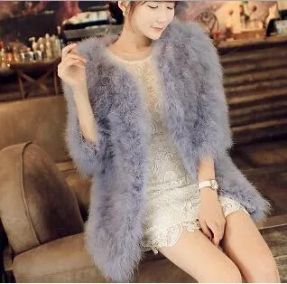 LET-SETTING hot sale new winter coat fur coat Ostrich hair in women Slim plus size coat fur coat