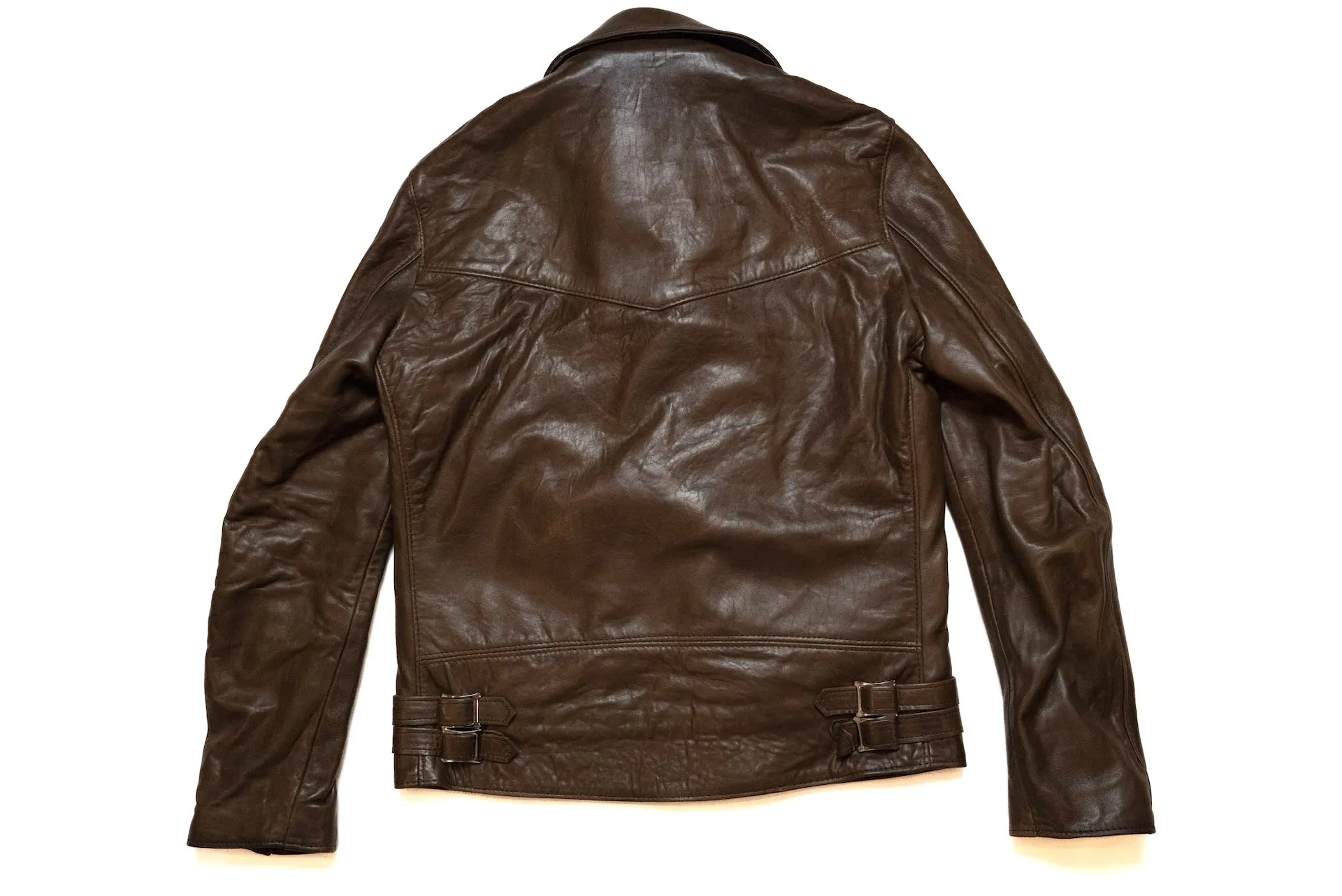 Lewis Leathers Dark Brown Sheepskin ‘Lightning' 402T Jacket (Tight fit)
