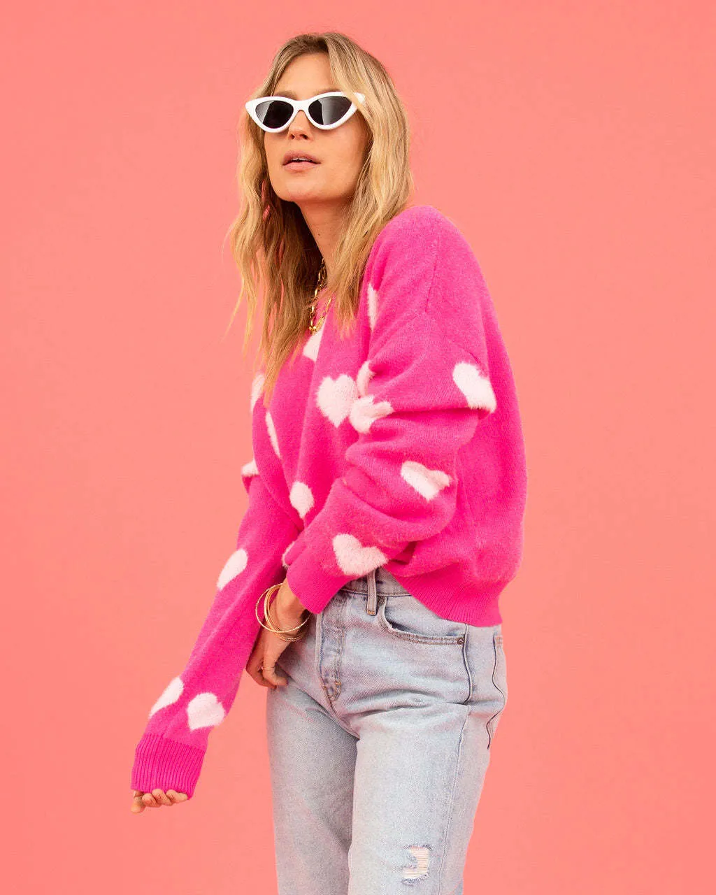 Like a Sweetheart Women's holiday Christmas Crew Neck Sweater | Colorblock Sweater | Sweater Top