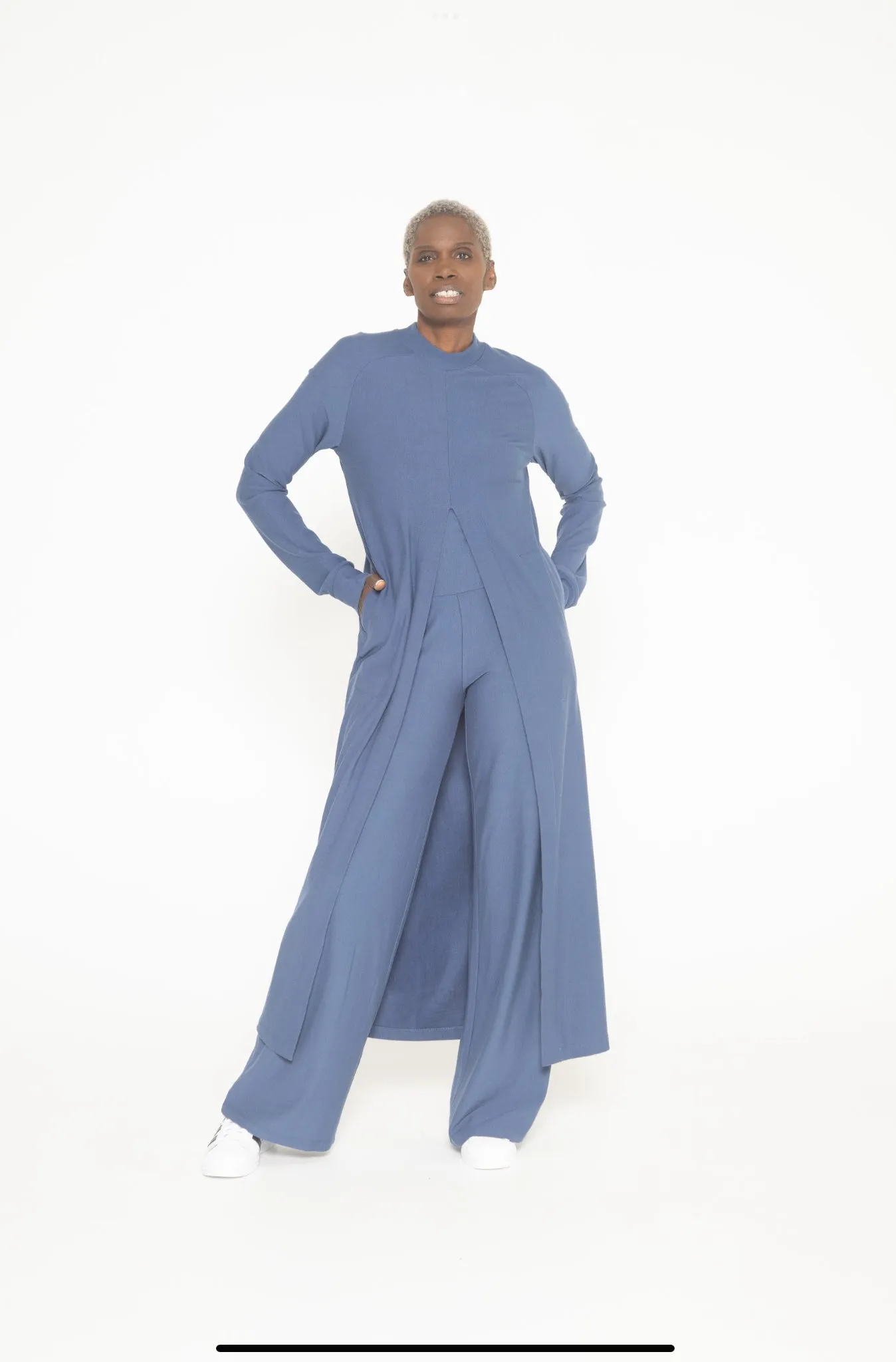 Long Tunic Fleece - Oceana Blue