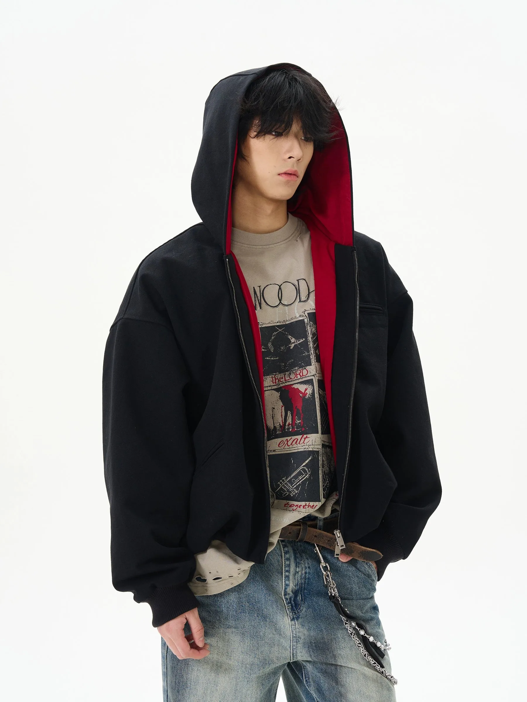Loose-fit Hooded Jacket