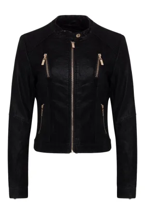 Lupita - Black Faux Suede Jacket
