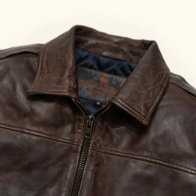 MAVERICK LEATHER BOMBER JACKET