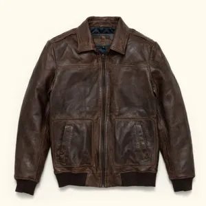 MAVERICK LEATHER BOMBER JACKET