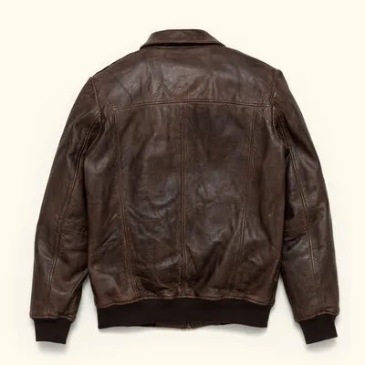 MAVERICK LEATHER BOMBER JACKET