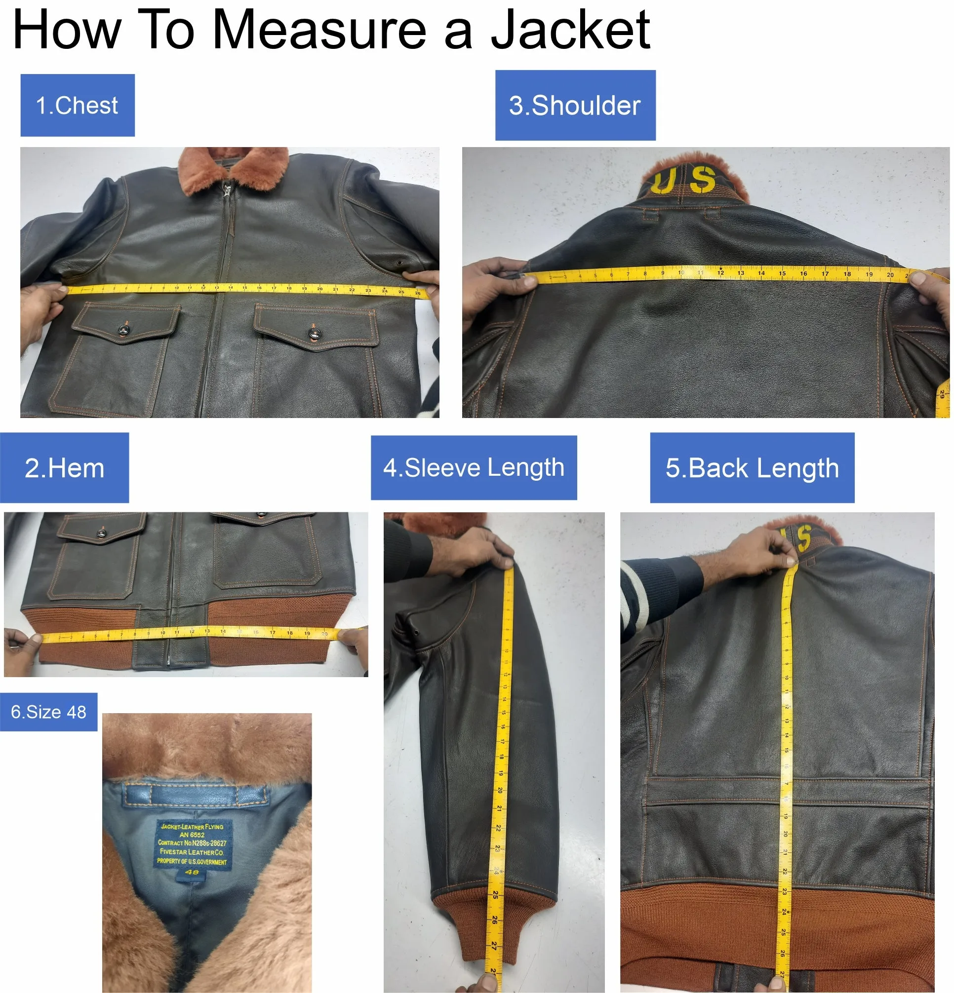 Men AN6552 Seal Brown Pilot Flying Jacket USN Real Goatskin Leather & Fur Collar