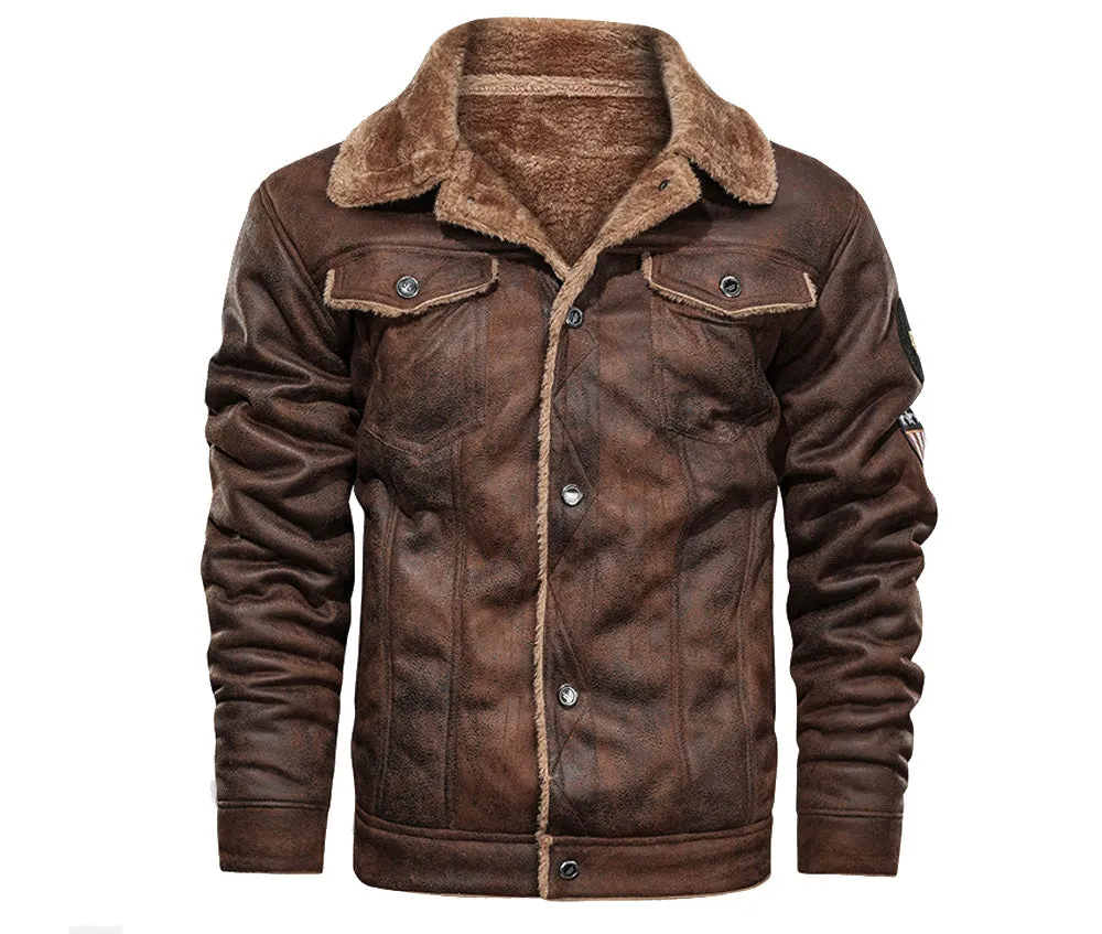 Men Leather Motorcycle Jacket