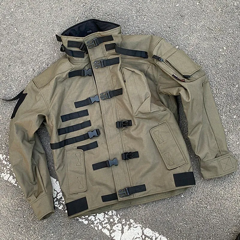 Men Outdoor Multi-pocket Wear-resistant Bomber Jackets