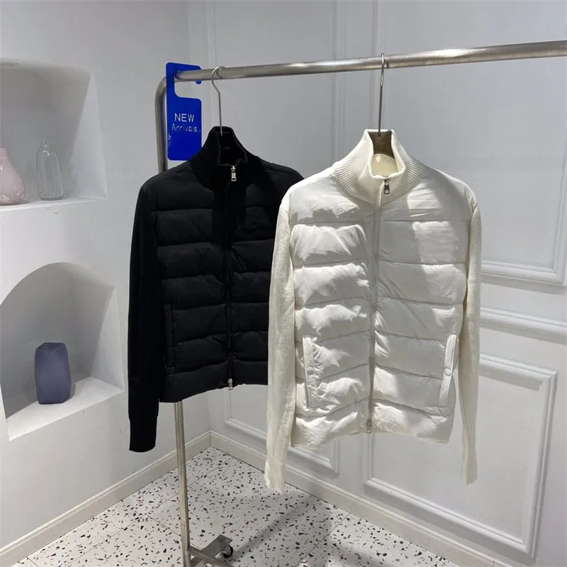 Men Stand Up Collar Down Jackets