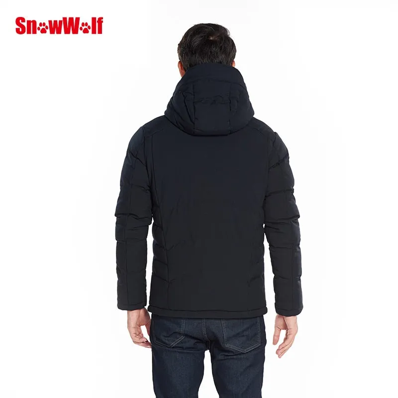 Men Winter Outdoor USB Infrared Heating Hooded Jacket