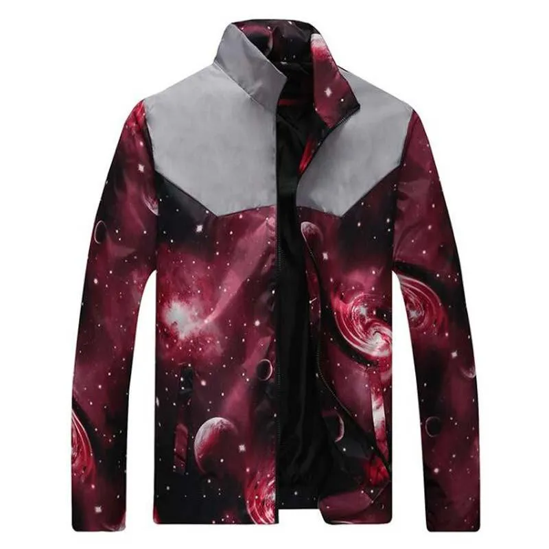 Men's Galaxy Zip Up Coat Up To 3XL