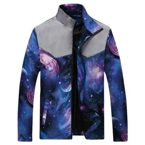 Men's Galaxy Zip Up Coat Up To 3XL