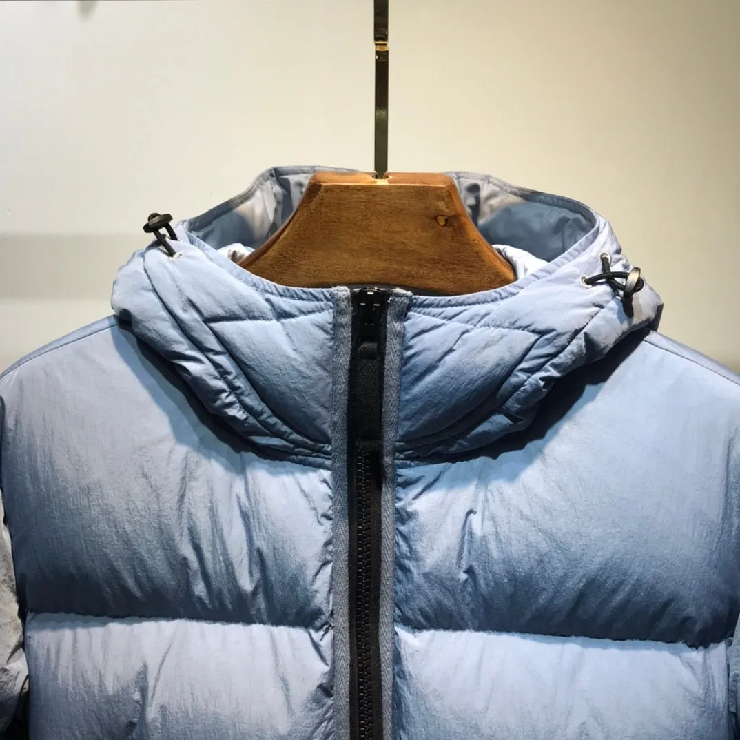 Men's Tooling Style Warm Comfortable Patch Goose Down Jacket