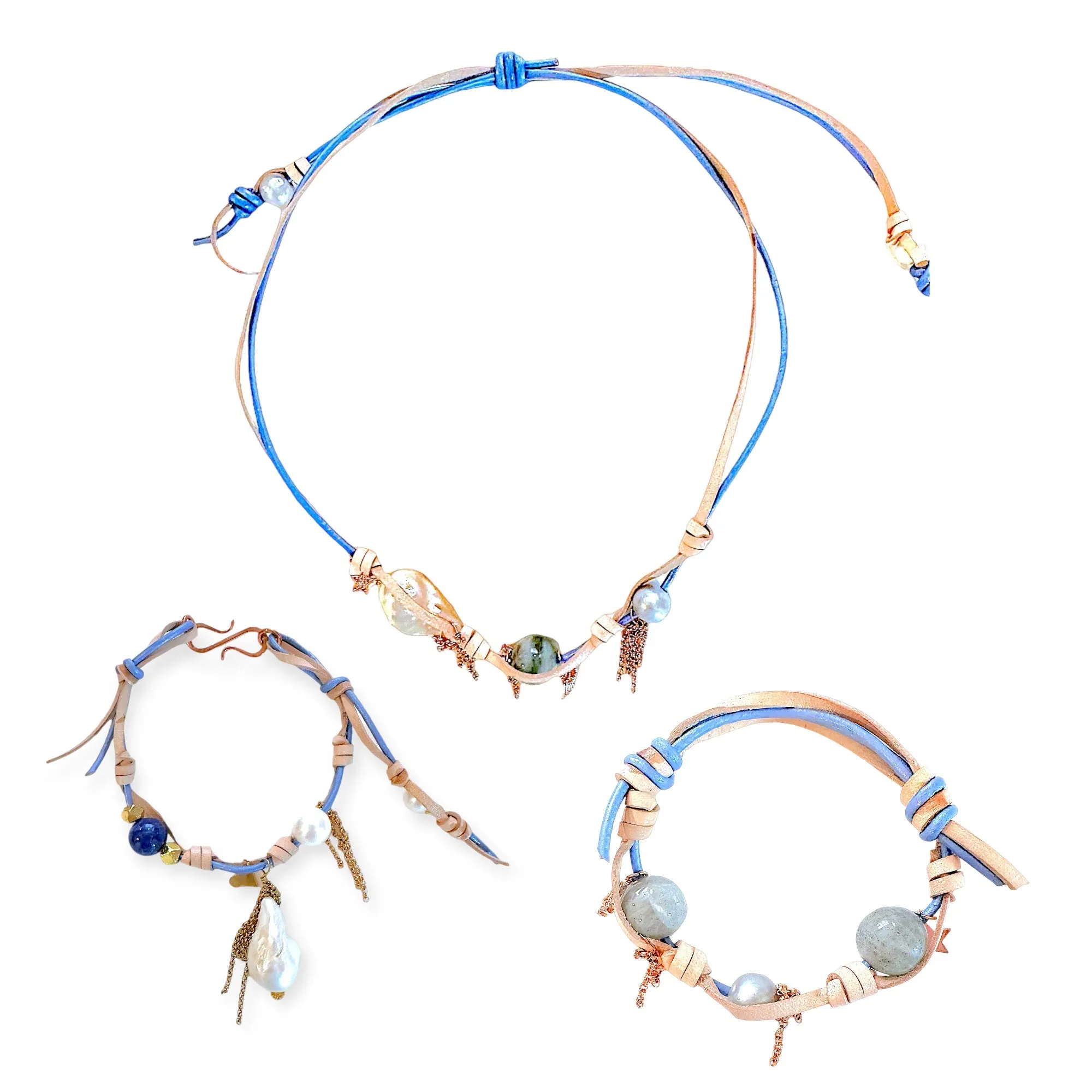 MIDSUMMER DREAM PEARL LUCKY CHARM GOLD ROCKER SET