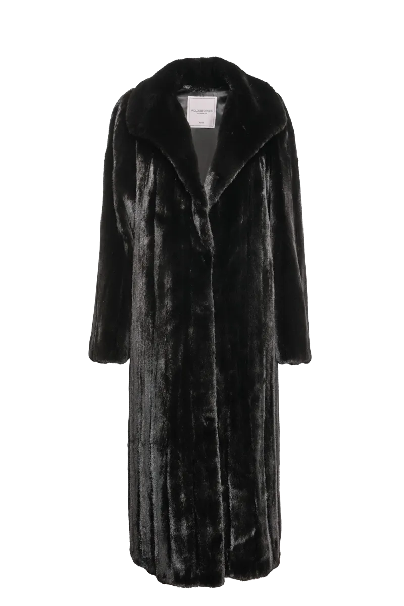 Natural Mink Fur Coat - Wing Collar - Straight Sleeve