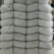 New style natural fox fur round collar lady fur vest Factory direct sales Can be customized QD.YISHANG