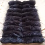 New style natural fox fur round collar lady fur vest Factory direct sales Can be customized QD.YISHANG