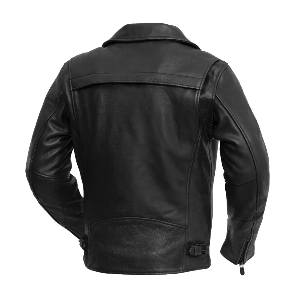 Night Rider Men's Motorcycle Leather Jacket - Extreme Biker Leather