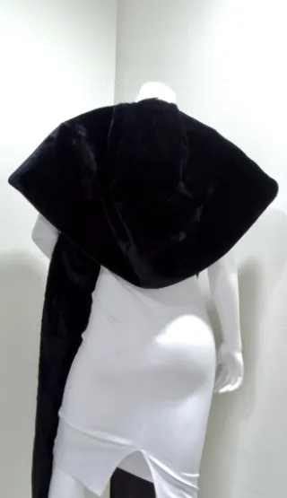 Norma Kamali Avant-Garde Faux Fur Shawl