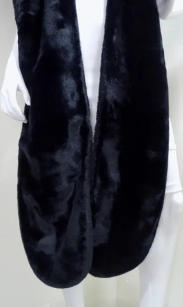 Norma Kamali Avant-Garde Faux Fur Shawl