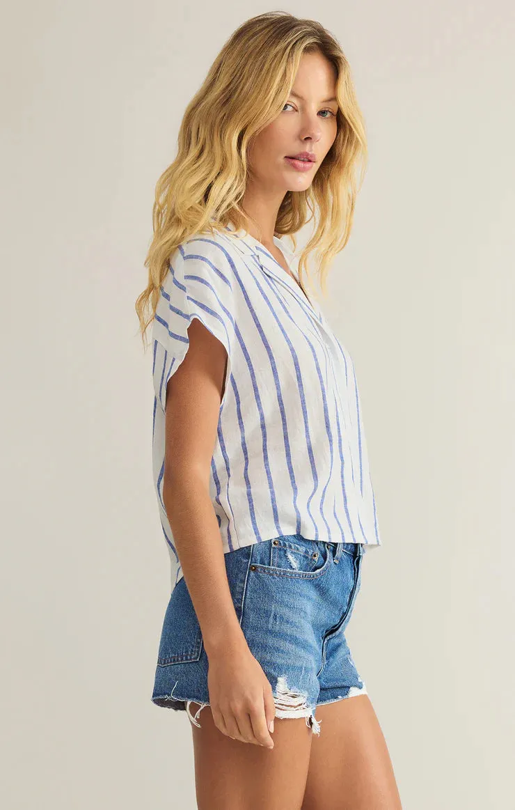 PARALLEL BUTTON DOWN TOP