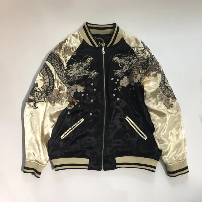 Phoenix Dragon Reversible Jacket Classic embroidery men