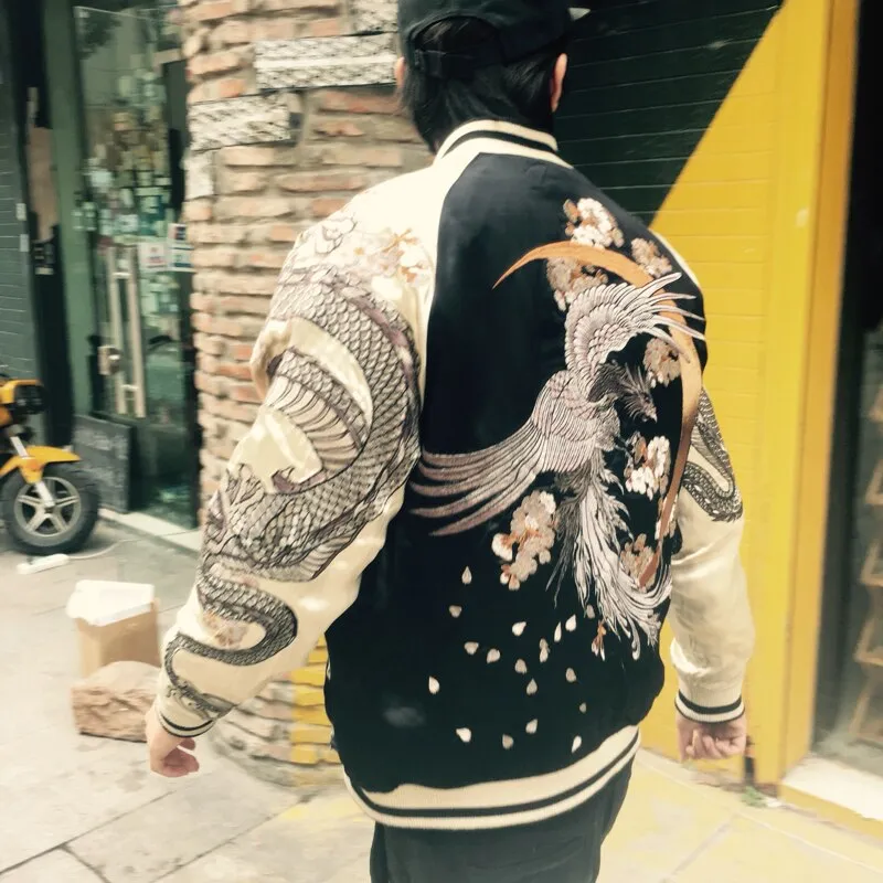 Phoenix Dragon Reversible Jacket Classic embroidery men
