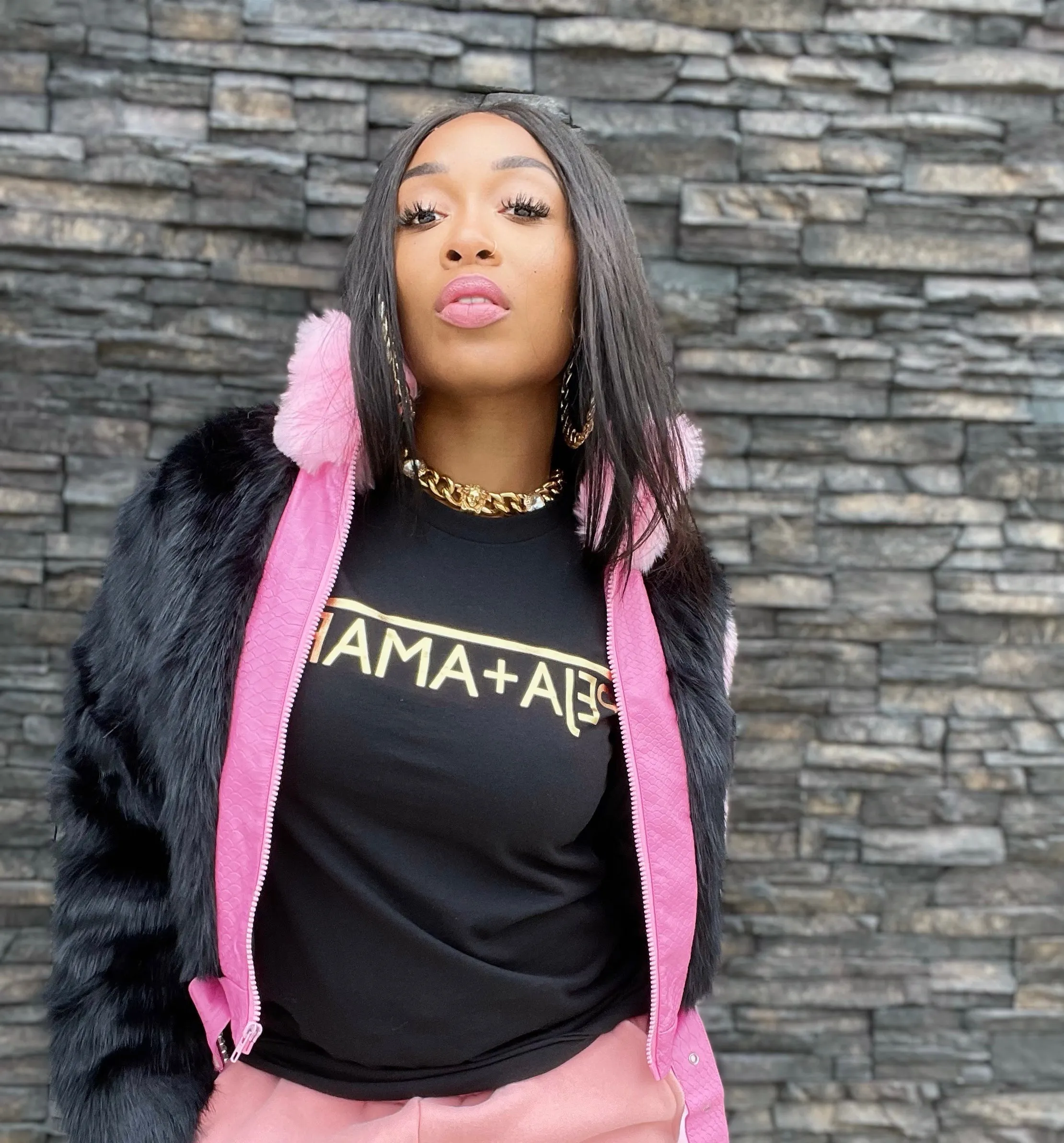 Pink Panther Faux Fur Jacket