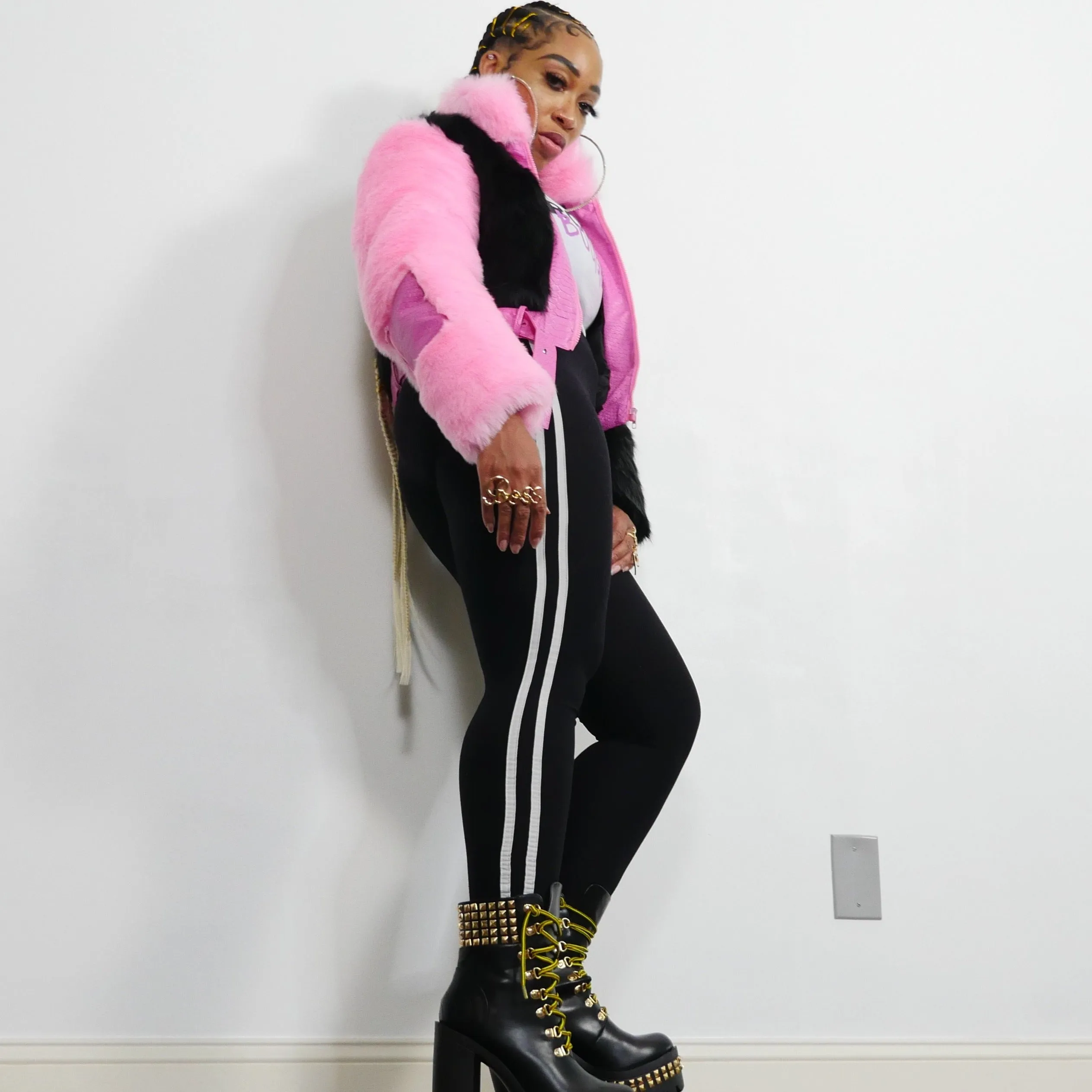 Pink Panther Faux Fur Jacket