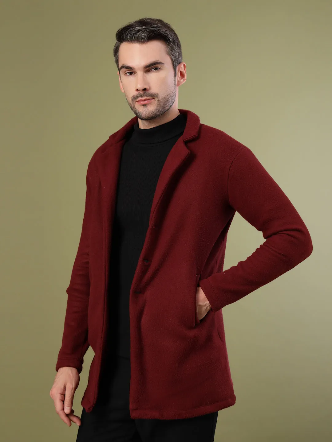 Polar Fleece Lapel Coat