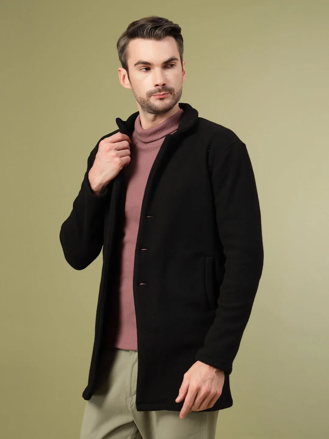Polar Fleece Lapel Coat
