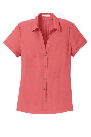 Port Authority® Ladies Textured Camp Shirt. L662