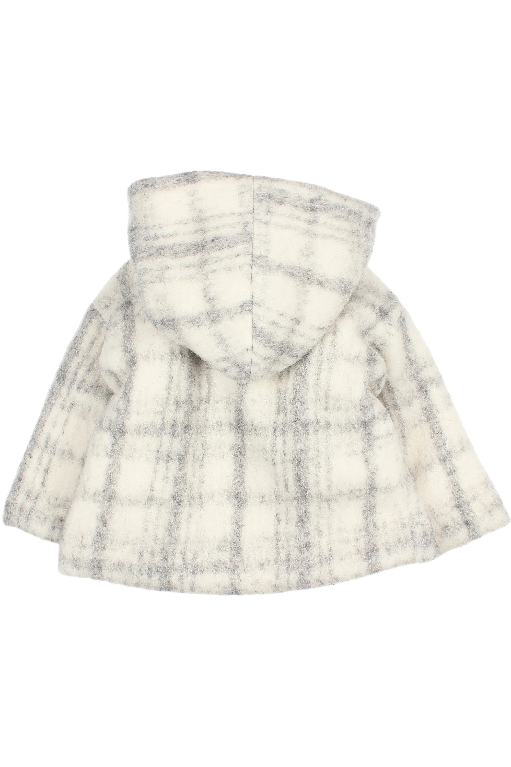 "Aven" Light Grey Sherpa Lined Wool Coat