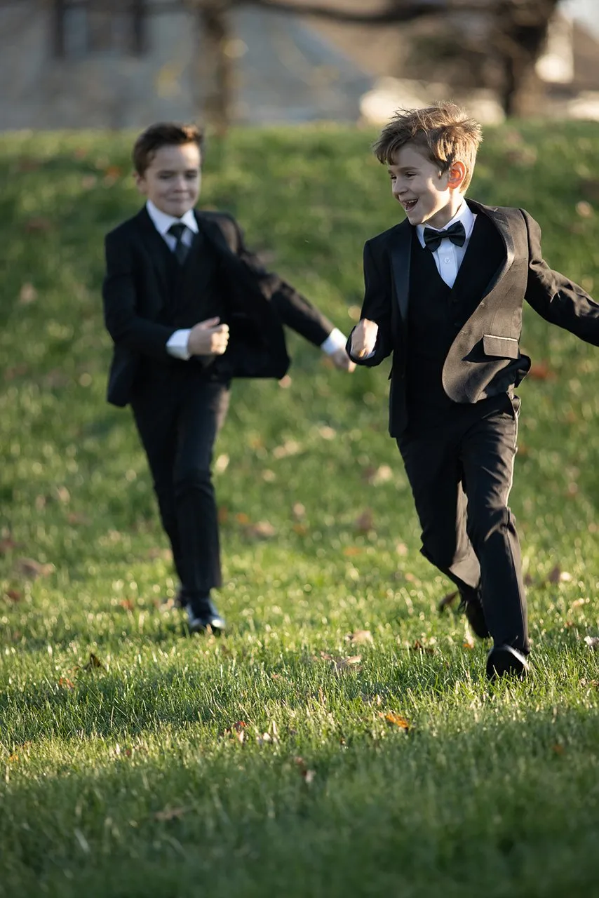"Prestige" Kids Black 5-Piece Tuxedo