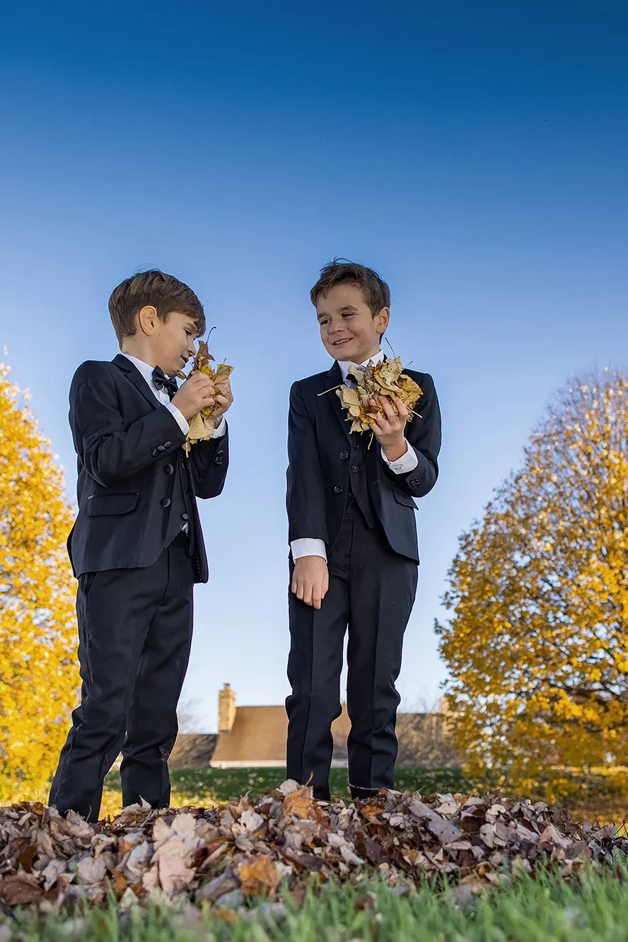 "Prestige" Kids Black 5-Piece Tuxedo