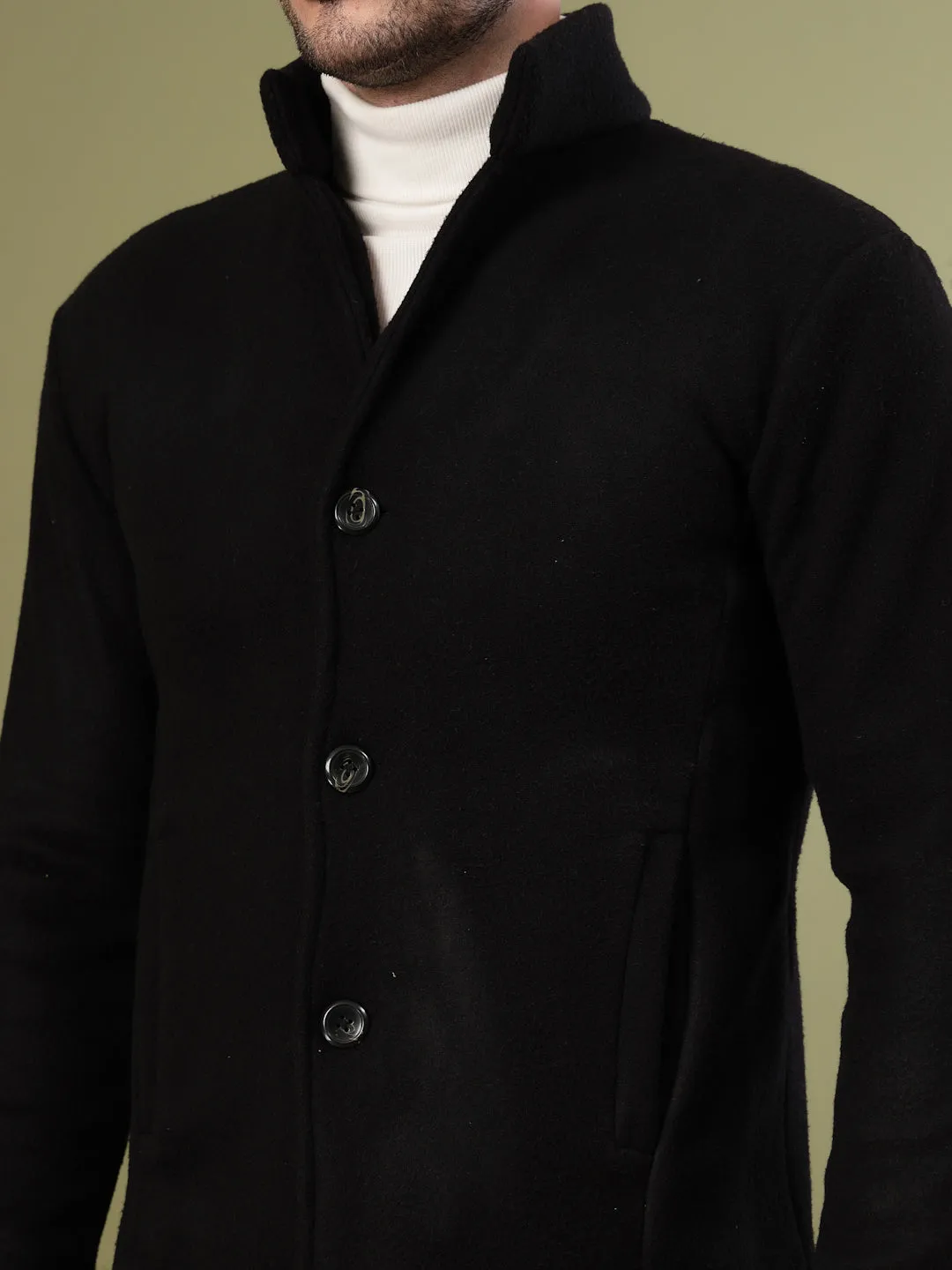 Regular Fit Polar Fleece Coat
