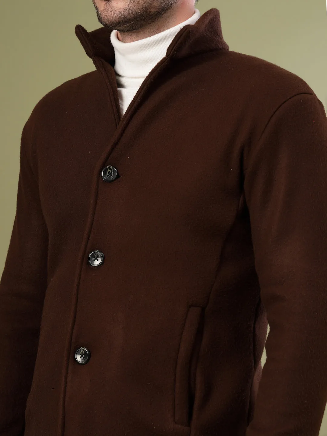 Regular Fit Polar Fleece Coat