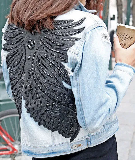 Rekha Embellished Denim Jacket